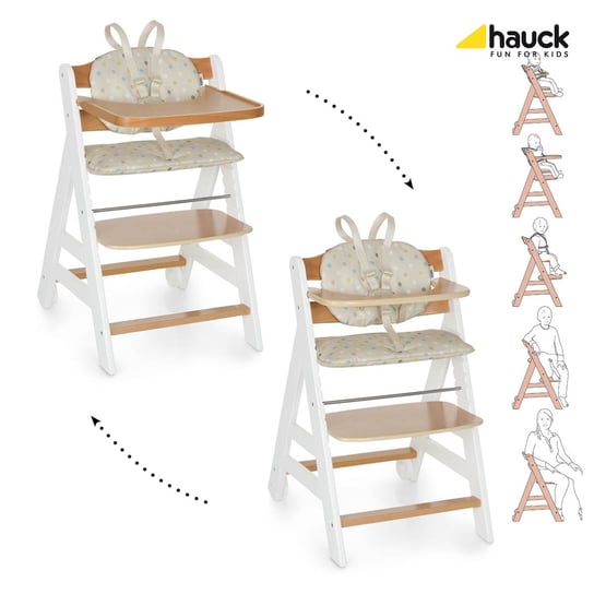Hauck, Beta+, Krzesełko do karmienia, White/Natur Hauck