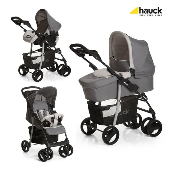 Hauck, Shopper SLX Trioset, Wózek trzyfunkcyjny, Stone/Grey Hauck