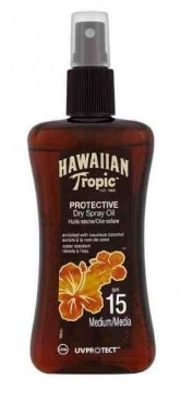 Hawaiian Tropic, Island Glow Protective Dry Spray Oil SPF 15, Spray, 200ml Hawaiian Tropic