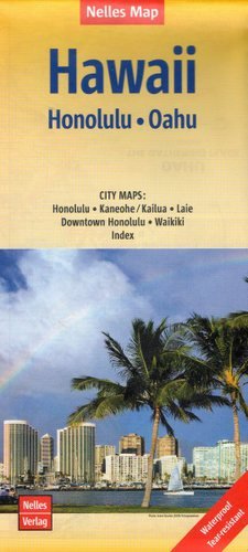 Hawaje, Honolulu, Oahu. Mapa 1:150 000 Wydawnictwo Nelles
