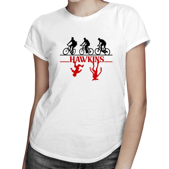 Hawkins - damska koszulka z motywem serialu Stranger Things Koszulkowy
