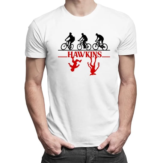 Hawkins - męska koszulka z motywem serialu Stranger Things Koszulkowy