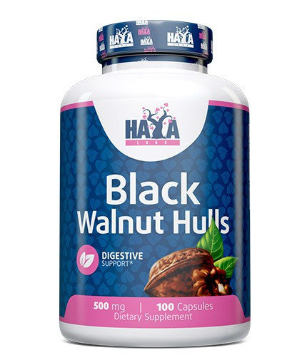 Haya Labs, Black Walnut Hulls (Łuski orzecha czarnego) 500 mg -  Suplement diety, 100 kaps. Haya Labs