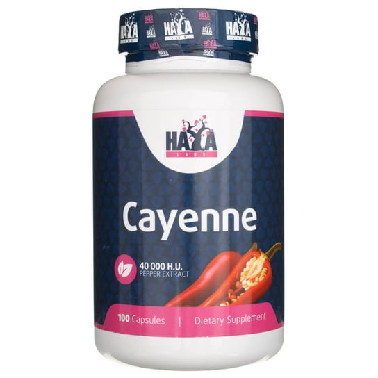 Haya Labs, Cayenne (Pieprz kajeński) -  Suplement diety, 100 kaps. Haya Labs