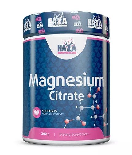 Haya Labs, Cytrynian Magnezu 400 mg proszek, 200 g Haya Labs