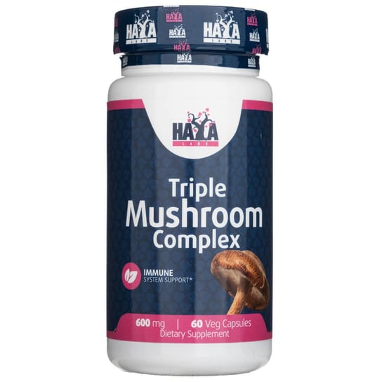Haya Labs, Triple Mushroom Complex 600 mg - Suplement diety, 60 kaps. Haya Labs