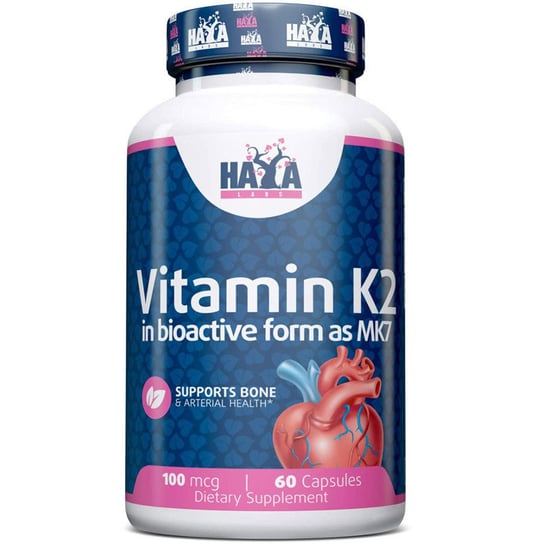 Haya Labs Vitamin K2 100Mcg Suplementy diety, 60 kaps. Haya Labs