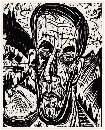 Head of van de Velde, Bright, Ernst Ludwig Kirchner - plakat 59,4x84,1 cm Galeria Plakatu