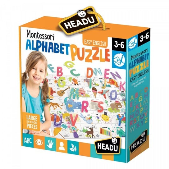 Headu, puzzle, do nauki alfabetu , 26 el. Headu