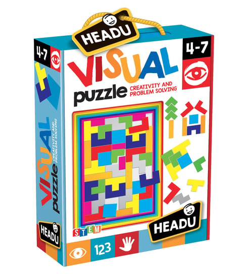 Headu, puzzle, Kształty, Visual, 40 el. Headu