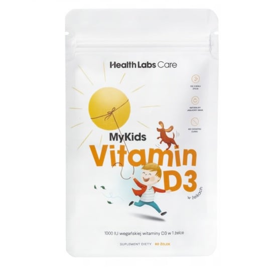Health Labs Care, MyKids Vitamin D3, Wegańska witamina D w żelkach dla dzieci, Suplement diety, 60 żelek Inna marka