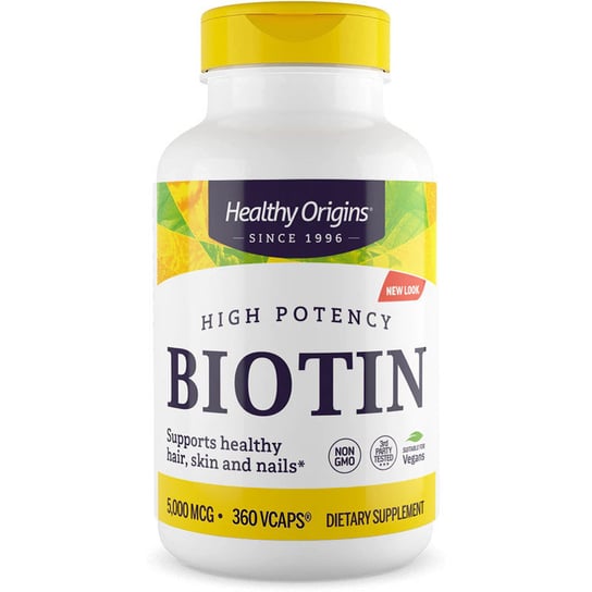 Healthy Origins High Potency Biotin 5,000Mcg 3Suplementy diety,  60 vege kaps. Healthy Origins