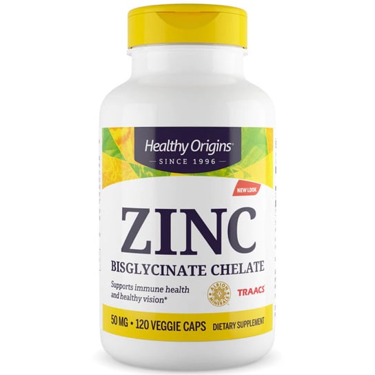 Healthy Origins Zinc Bisglycinate Chelate Suplement diety, 120 vege kaps. Healthy Origins