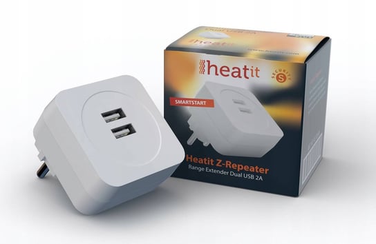 Heatit Z-Repeater extender z baterią i USB Z-wave Inna marka