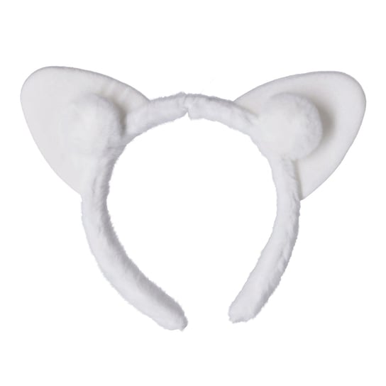 Hedo, Pluszowa opaska z uszami kota - biała Hedo