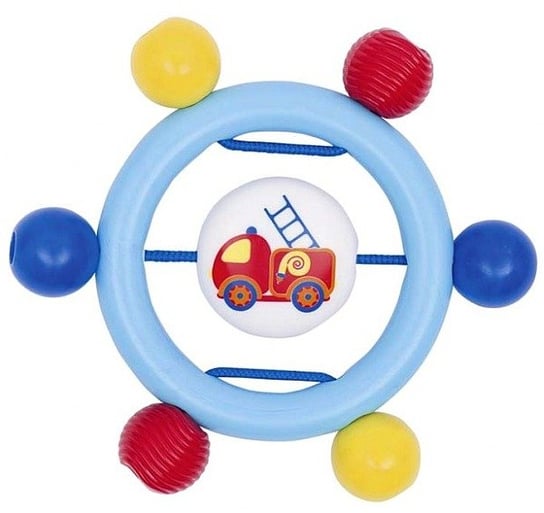 Heimess, Grzechotka dla dzieci, Wóz strażacki, Baby-Lifestyle, niebieska, 8 cm Heimess