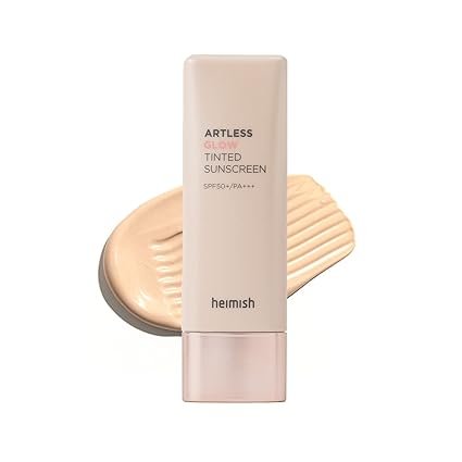 Heimish, Artless Glow Tinted Sunscreen Shine Beige SPF50+ PA+++, Krem przeciwsłoneczny, 40ml Heimish