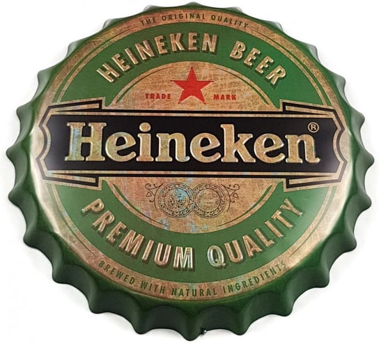 Heineken Blaszany Kapsel Duży 40Cm Heineken Beer Inna marka