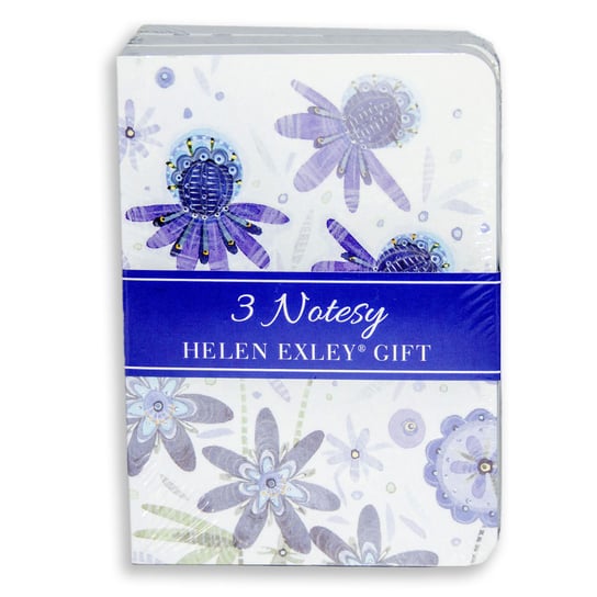 Helen Exley, Zestaw notesików, Fioletowe kwiaty, 3 szt. Helen Exley