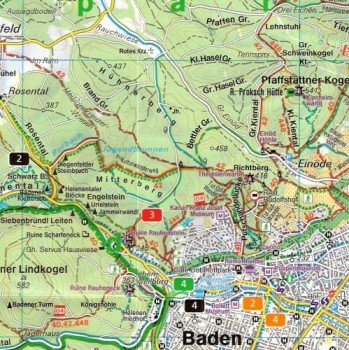 Helenental Baden mapa 1:40 000 Freytag & Berndt Opracowanie zbiorowe