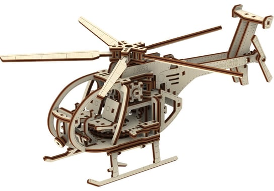 Helikopter model z drewna 3d Wooden.City