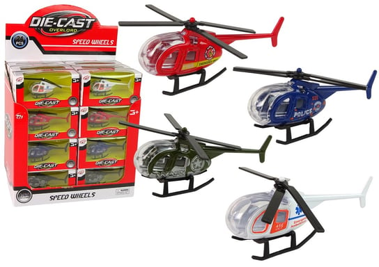 Helikopter Samoloty Służby Ratownicze 4 Kolory 1:64 Lean Toys