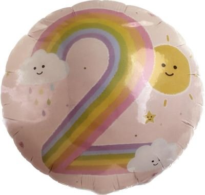 Helium- Balon 45,7 cm Cyfra 2 ze słońcem i chmurką Inna marka