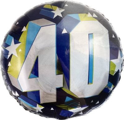 Helium- Balon 45,7 cm Liczba 40 gwiazdy Inna marka