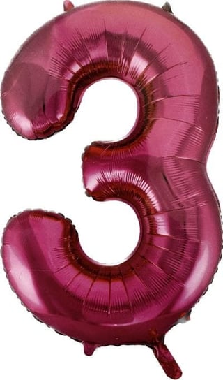 Helium- Balon 86cm Cyfra 3 róż Inna marka