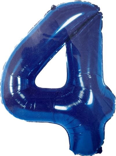 Helium- Balon 86cm Cyfra 4  niebieski Inna marka