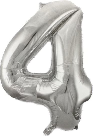 Helium- Balon 86cm Cyfra 4 srebrny Inna marka
