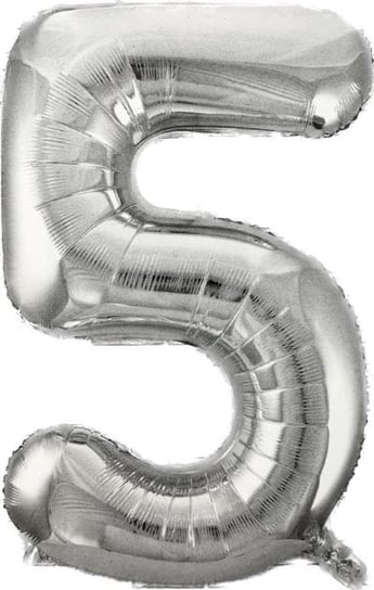 Helium- Balon 86cm Cyfra 5 srebrny Inna marka