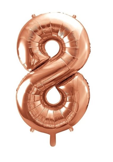 Helium- Balon 86cm Cyfra 8 różowe złoto Inna marka