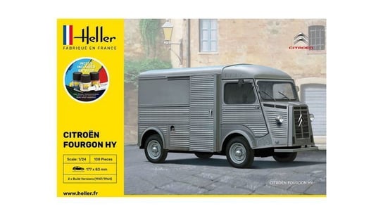 Heller, model kolekcjonerski Citroen Fourgon typ H, zestaw z farbami Heller