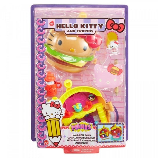 Hello Kitty, figurki Miniprzygoda Hamburger, zestaw Hello Kitty