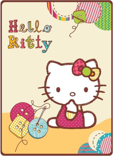 Hello Kitty, Koc akrylowy, 80x110 cm Detexpol