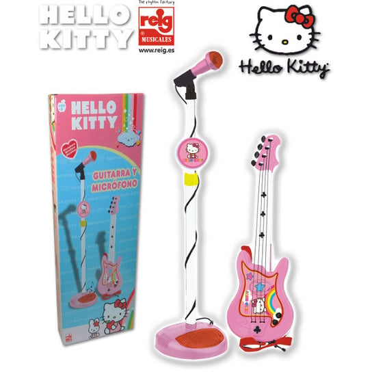 Hello Kitty, Mikrofon na statywie i gitara, zestaw Hello Kitty