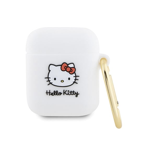 Hello Kitty Silicone 3D Kitty Head - Etui AirPods 1/2 gen (biały) Hello Kitty