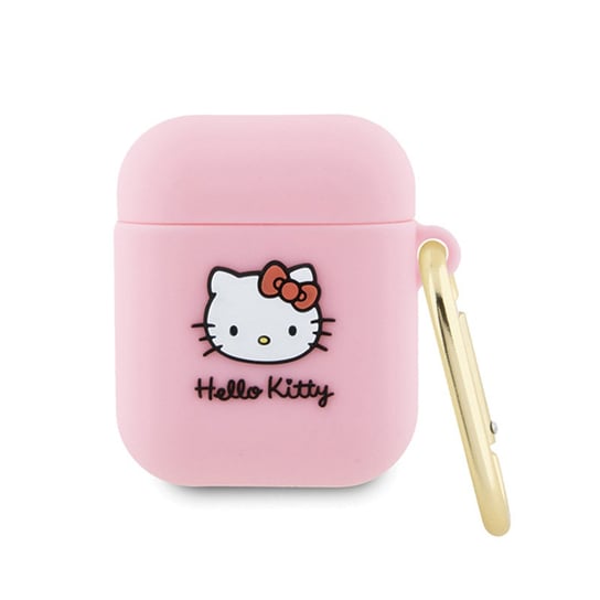 Hello Kitty Silicone 3D Kitty Head - Etui AirPods 1/2 gen (różowy) Hello Kitty