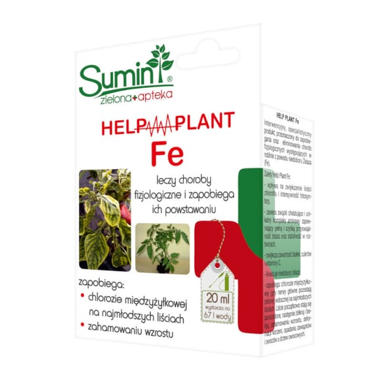 HELP PLANT Fe 20 ML SUMIN na chorby fizjologiczne niedobór Żelaza SUMIN
