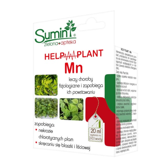 HELP PLANT Mn 20 ML SUMIN na chorby fizjologiczne niedobór Manganu SUMIN