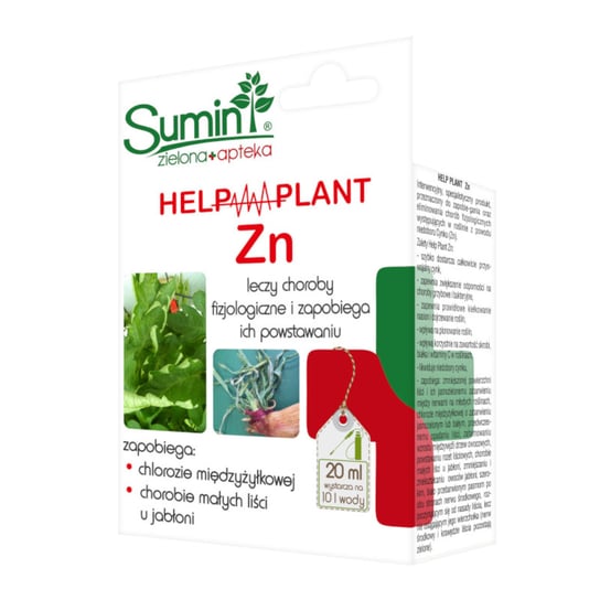 HELP PLANT Zn 20 ML SUMIN na chorby fizjologiczne niedobór Cynku SUMIN