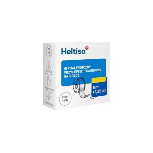 Heltiso, Przylepiec tkaninowy 5m x 1,25cm, 1 szt. Heltiso