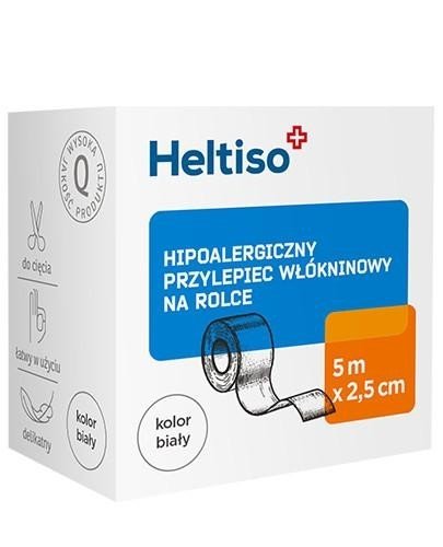 Heltiso, Przylepiec włókninowy 5m x 2,5cm, 1 szt. Heltiso