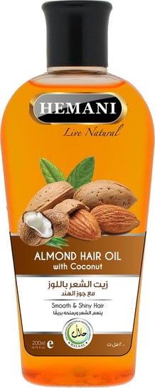 Hemani, Almond Hair Oil, Migdałowy Olej Do Włosów, 200 Ml Hemani