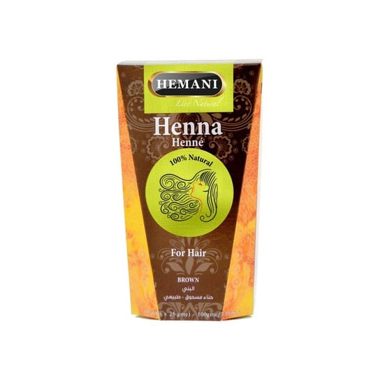 Hemani, Henna Brown, Naturalna farba do włosów (brąz), 100 g Hemani