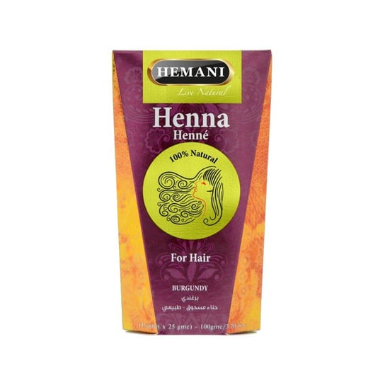 Hemani, Henna, Naturalna farba do włosów Burgund, 100 g Hemani