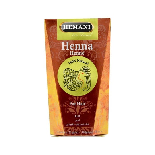 Hemani, Henna, Naturalna farba do włosów Red, 100 g Hemani