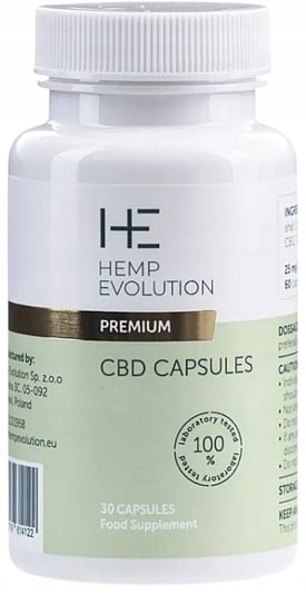 Hemp Evolution Premium 300 mg CBD, Suplement diety, 30 kaps. HEMP
