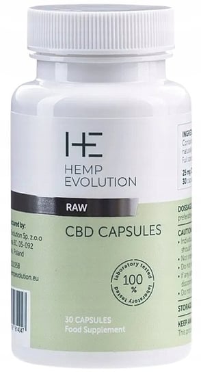 Hemp Evolution Raw 1500 mg CBD, Suplement diety, 60 kaps. HEMP